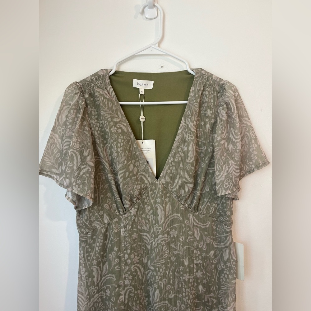 NWT Bohme Green Kasen Maxi Dress Size M - Picture 5 of 16